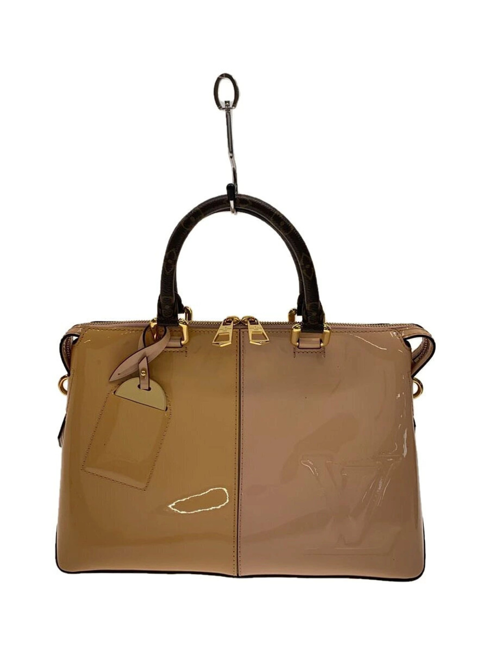 LOUIS VUITTON Tote Miroir Patent Vernis Leather Pink Enamel Pink